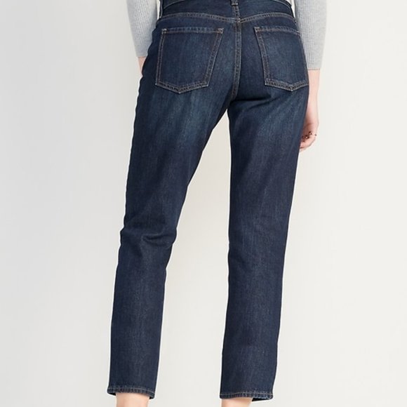 Old Navy High Rise Slouchy Straight Secret Slim Pockets Button fly Size 14 - Picture 5 of 11